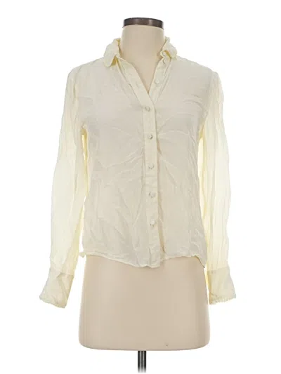 Pre-owned Jcrew Long Sleeve Blouse In Ivory