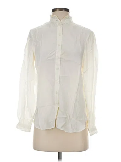 Pre-owned Jcrew Long Sleeve Blouse In Ivory