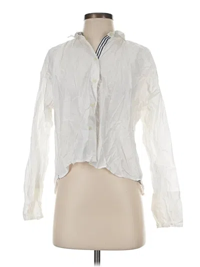 Pre-owned Jcrew Long Sleeve Blouse In Ivory