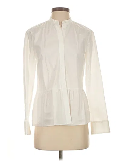 Pre-owned Jcrew Long Sleeve Blouse In Ivory