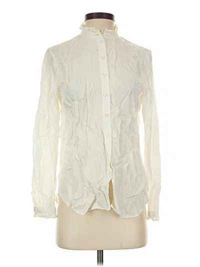 Pre-owned Jcrew Long Sleeve Blouse In Ivory