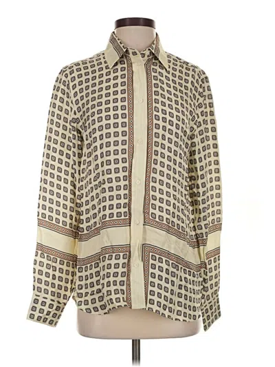 Pre-owned Jcrew Long Sleeve Blouse In Ivory