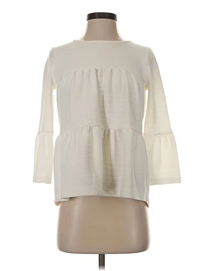 Pre-owned Jcrew Long Sleeve Blouse In Ivory
