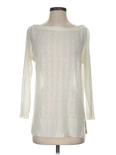 Pre-owned Jcrew Long Sleeve Blouse In Ivory