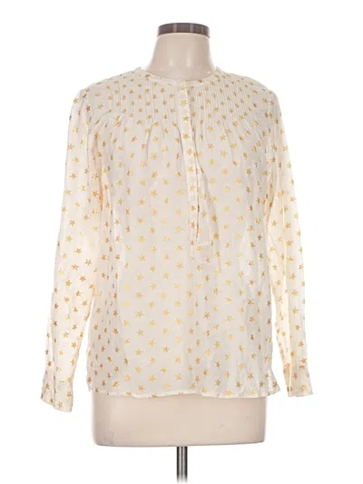 Pre-owned Jcrew Long Sleeve Blouse In Ivory