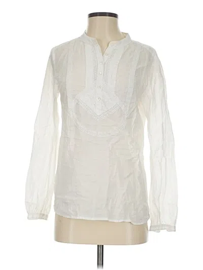 Pre-owned Jcrew Long Sleeve Blouse In Ivory
