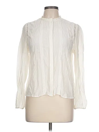 Pre-owned Jcrew Long Sleeve Blouse In Ivory