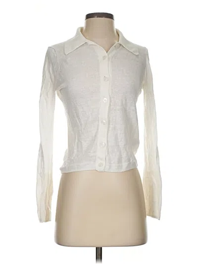 Pre-owned Jcrew Long Sleeve Blouse In Ivory