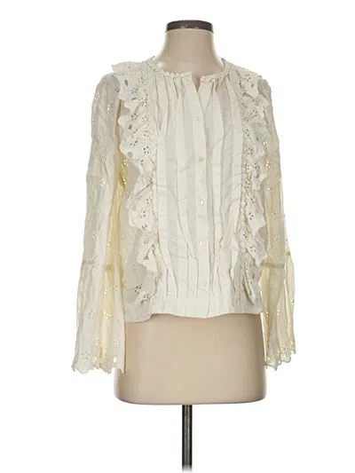 Pre-owned Jcrew Long Sleeve Blouse In Ivory