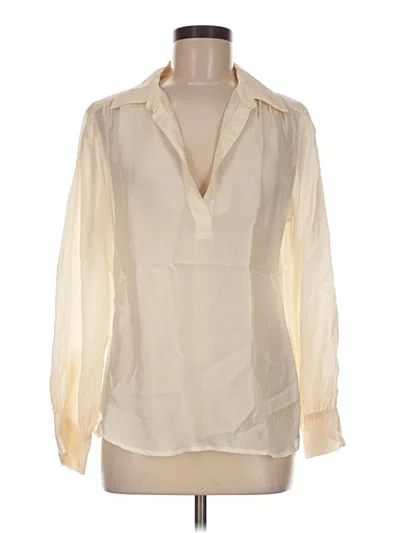 Pre-owned Jcrew Long Sleeve Blouse In Ivory