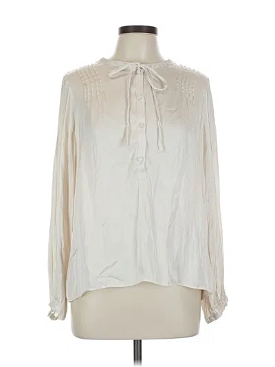 Pre-owned Jcrew Long Sleeve Blouse In Ivory