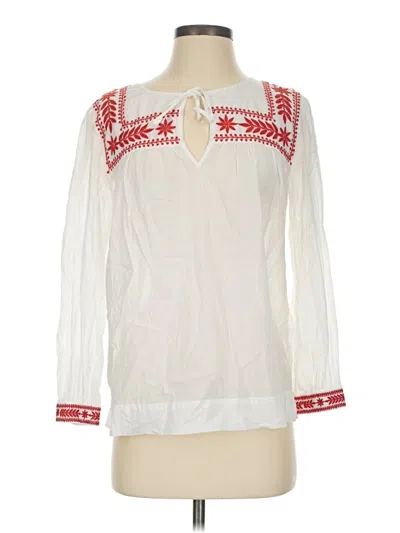 Pre-owned Jcrew Long Sleeve Blouse In Ivory