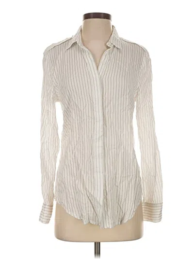 Pre-owned Jcrew Long Sleeve Blouse In Ivory