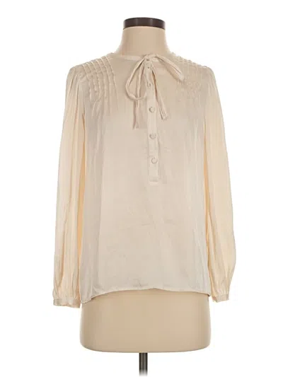 Pre-owned Jcrew Long Sleeve Blouse In Ivory