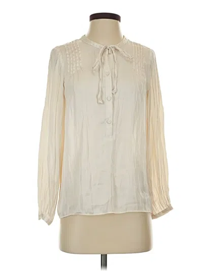Pre-owned Jcrew Long Sleeve Blouse In Ivory