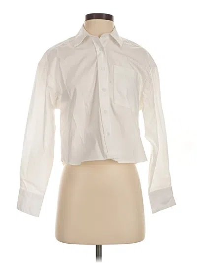 Jcrew Long Sleeve Blouse In White