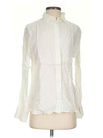 Pre-owned Jcrew Long Sleeve Blouse In Ivory