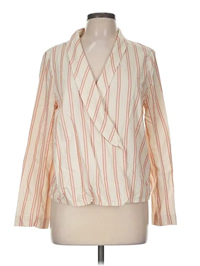 Pre-owned Jcrew Long Sleeve Blouse In Ivory
