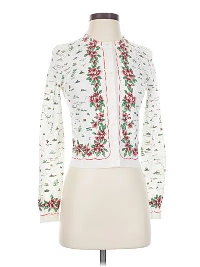 Pre-owned Jcrew Long Sleeve Blouse In Ivory