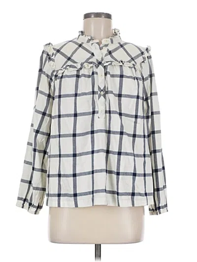 Pre-owned Jcrew Long Sleeve Blouse In Ivory