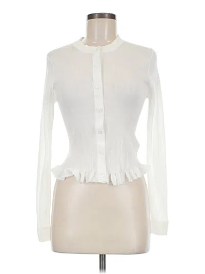 Pre-owned Jcrew Long Sleeve Blouse In Ivory