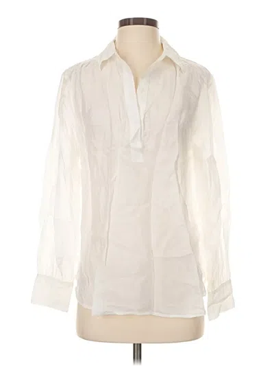 Pre-owned Jcrew Long Sleeve Blouse In Ivory