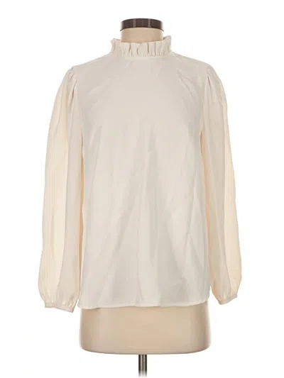 Pre-owned Jcrew Long Sleeve Blouse In Ivory