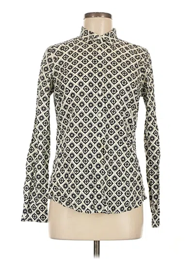 Pre-owned Jcrew Long Sleeve Blouse In Ivory