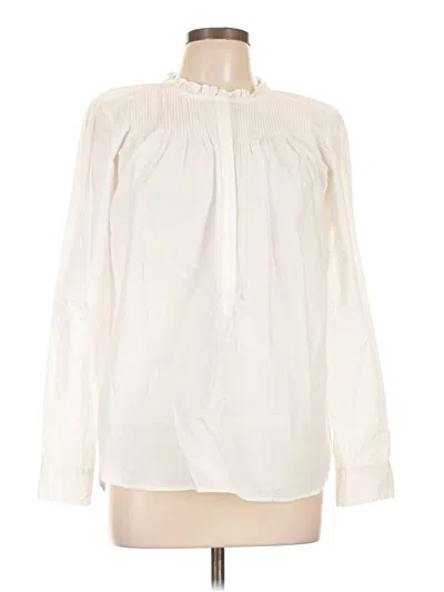 Pre-owned Jcrew Long Sleeve Blouse In Ivory