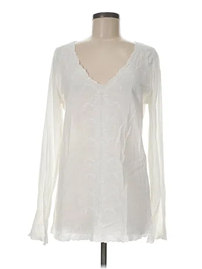 Pre-owned Jcrew Long Sleeve Blouse In Ivory