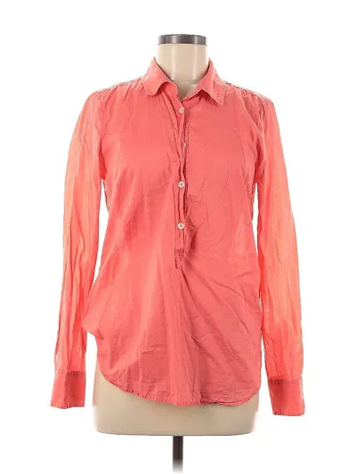 Pre-owned Jcrew Long Sleeve Blouse In Orange