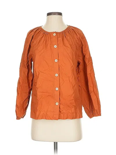 Pre-owned Jcrew Long Sleeve Blouse In Orange