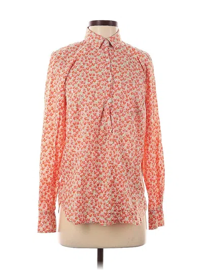 Pre-owned Jcrew Long Sleeve Blouse In Orange