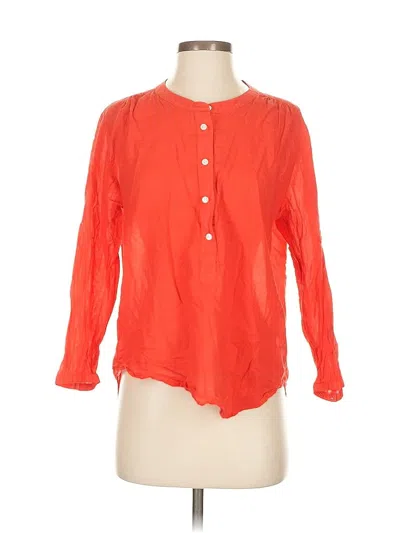 Pre-owned Jcrew Long Sleeve Blouse In Orange