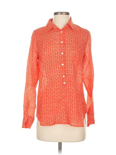 Pre-owned Jcrew Long Sleeve Blouse In Orange