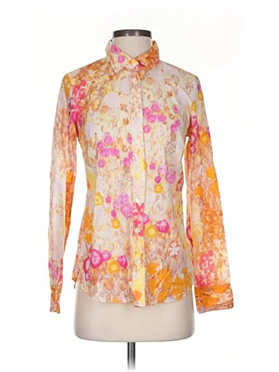 Pre-owned Jcrew Long Sleeve Blouse In Orange