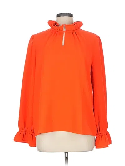 Pre-owned Jcrew Long Sleeve Blouse In Orange