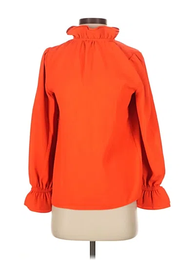 Pre-owned Jcrew Long Sleeve Blouse In Orange