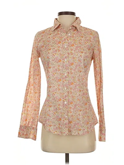 Pre-owned Jcrew Long Sleeve Blouse In Orange