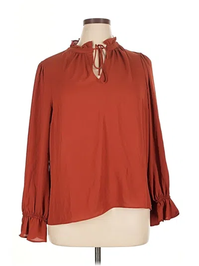 Jcrew Long Sleeve Blouse In Orange