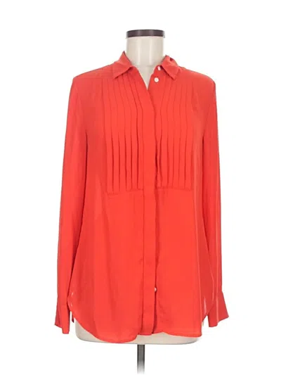 Pre-owned Jcrew Long Sleeve Blouse In Orange