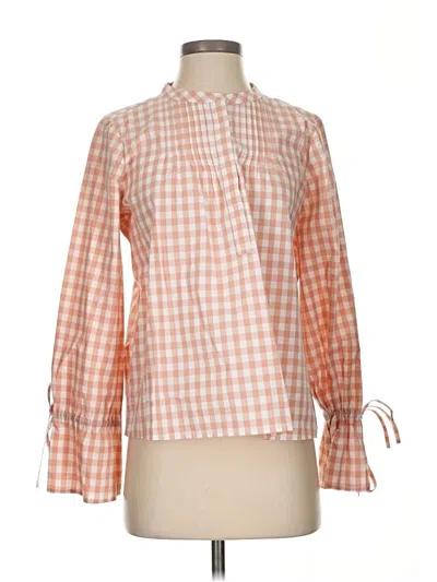 Pre-owned Jcrew Long Sleeve Blouse In Orange