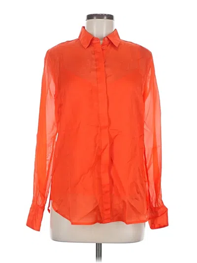 Pre-owned Jcrew Long Sleeve Blouse In Orange
