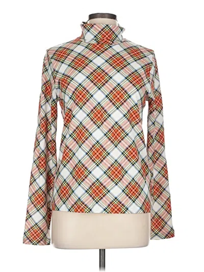 Pre-owned Jcrew Long Sleeve Blouse In Orange