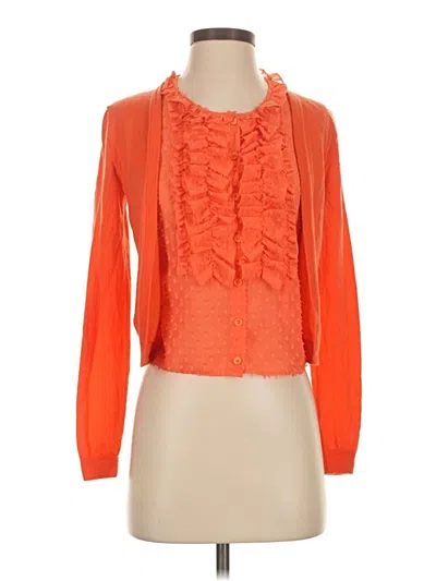 Pre-owned Jcrew Long Sleeve Blouse In Orange