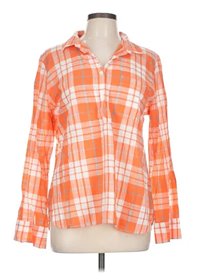 Pre-owned Jcrew Long Sleeve Blouse In Orange