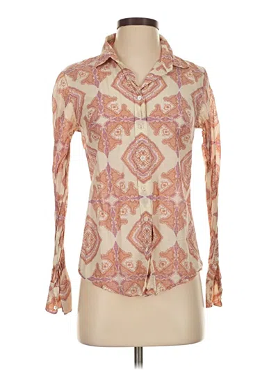 Pre-owned Jcrew Long Sleeve Blouse In Orange