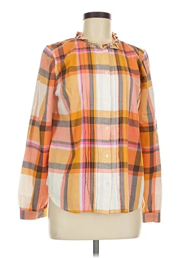 Pre-owned Jcrew Long Sleeve Blouse In Orange