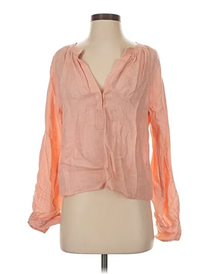 Pre-owned Jcrew Long Sleeve Blouse In Orange