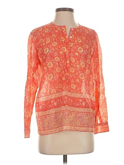 Pre-owned Jcrew Long Sleeve Blouse In Orange